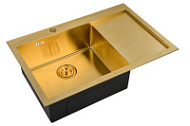 Мойка кухонная Zorg Inox Pvd SZR-7851-L BRONZE бронза