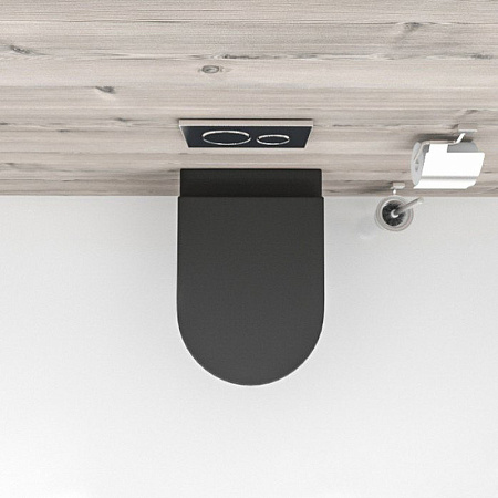 Унитаз приставной beWash Aldo BKFSR101565 с системой микролифт, черный матовый