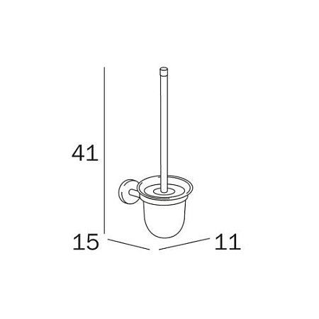 Ершик Inda Forum A36140CR21 хром