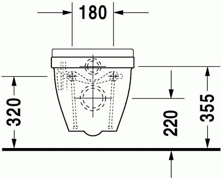 Унитаз подвесной Duravit Starck 3 2226090000 62*36,5 см