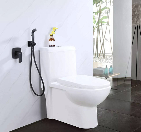 Гигиенический душ со смесителем Lemark Ursus LM7219BL черный