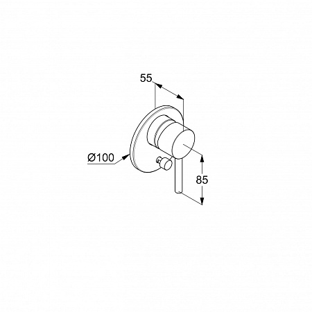 Смеситель Kludi Bozz 387163976 для душа, черный матовый