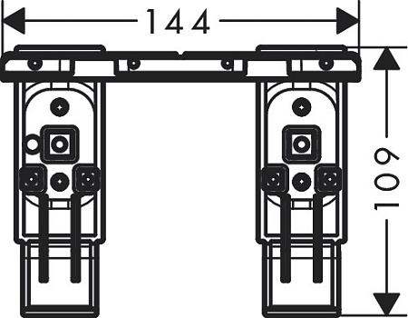 Комплект адаптеров Axor Universal 42870990 полированное золото