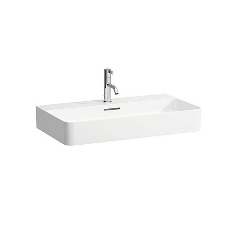 Раковина Laufen Val 8.1028.5.000.104.1 75 с 1 отверстием для смесителя, с переливом, белый