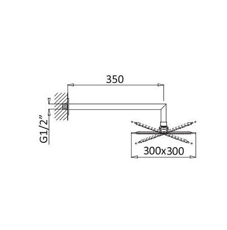 Верхний душ Cezares CZR-B-TDD-30-SS бронза
