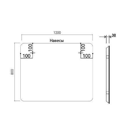 Зеркало Vincea VLM-3MA120-2 120x80