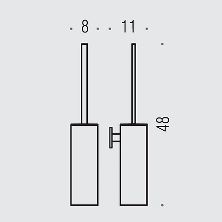 Ершик подвесной Colombo Look B1607.OM золото матовое