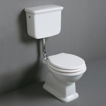 Унитаз напольный Simas Lante LA02bi с низким бачком, с боковой ручкой хром