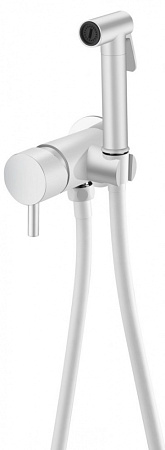 Гигиенический душ со смесителем Boheme Uno 467-MW для биде, белый матовый