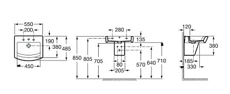 Полупьедестал для раковины Roca Hall 337621000