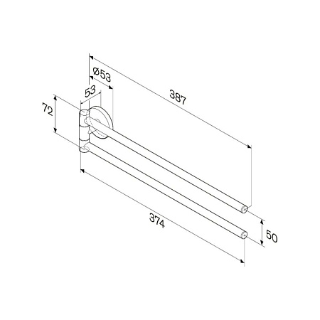 Полотенцедержатель Am.Pm X-Joy A85A32622 двойной поворотный черный