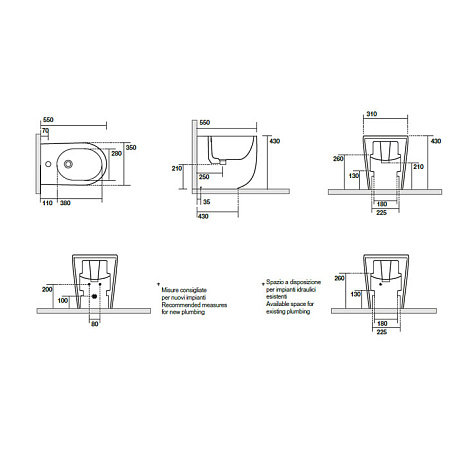 Биде напольное Kerasan Nolita 532011*1 Verde Muschio