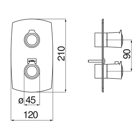 Термостат Nobili Sofi SI98102CR для ванны, хром