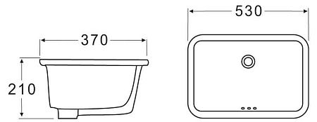 Раковина встраиваемая снизу BelBagno BB1006 53x37.5x21 белый
