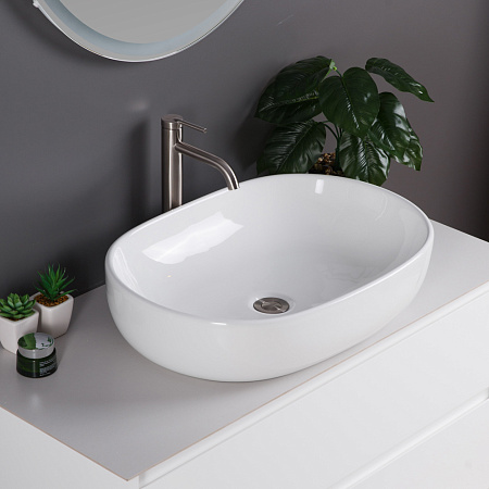 Раковина накладная BelBagno BB1084 41.5x59.5x14 белый