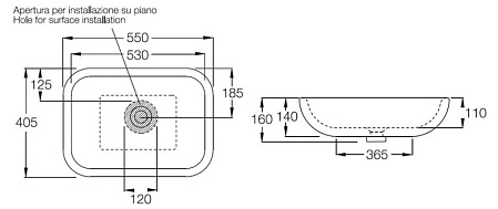 Раковина Hatria Happy Hour Y0QQ01