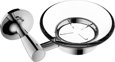 Мыльница стеклянная RUSH Balearic BA39411 хром