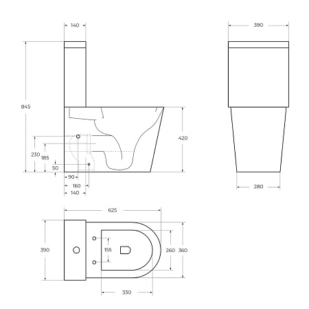 Унитаз-компакт BelBagno Flay-R BB2149CP-TOR