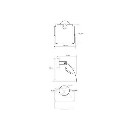Держатель туалетной бумаги Bemeta Omega 104112012R