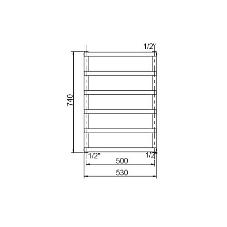 Полотенцесушитель водяной Cordivari Alessandra 3551680400003 74x53