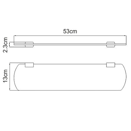Полка WasserKRAFT Sauer K-7924 глянцевое золото