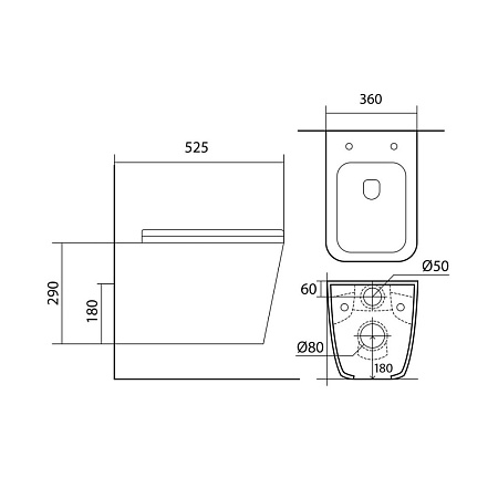 Комплект Aquatek SET AQUATEK ЛИБРА N подвесной унитаз + инсталляция