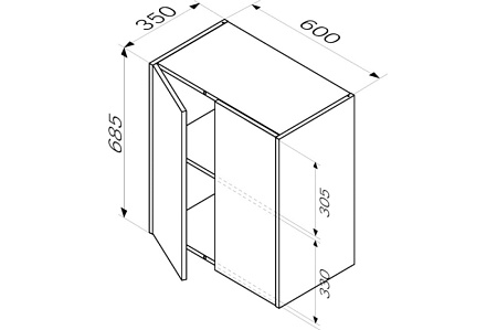 Шкаф Am.Pm Func M8FCH0602WG 60х70 белый глянец
