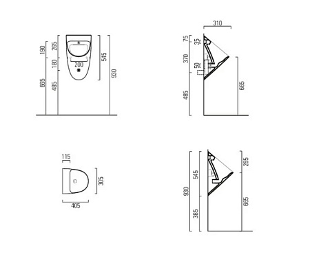 Писсуар GSI Community 769511 белый