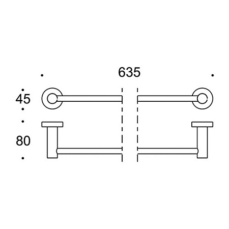 Полотенцедержатель Colombo Plus W4911.NM 63,5 черный матовый