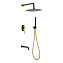 Душевой комплект Boheme Uno 464-2-BG для ванны с душем, черный/золото