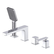 Смеситель Timo Torne 4330/00-16Y на борт ванны, хром/белый