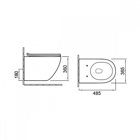 Унитаз подвесной Vincea Globo VT1-14S белый