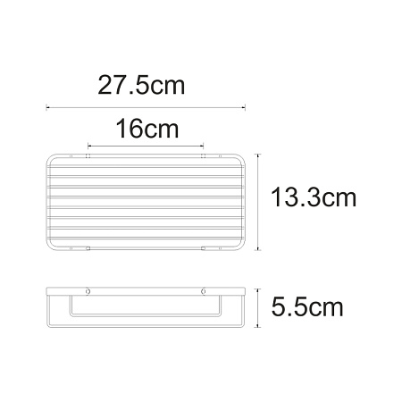 Полка WasserKRAFT Abens K-722B черный матовый