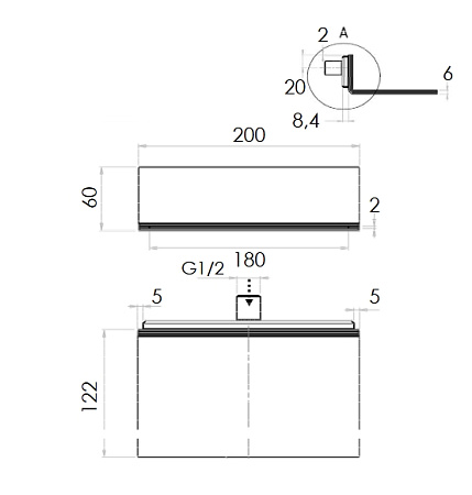 Излив Remer 359XL для ванны, хром