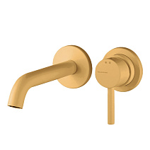 Смеситель Palazzani Mimo 12319563 для раковины, на 2 отверстия, золото матовое