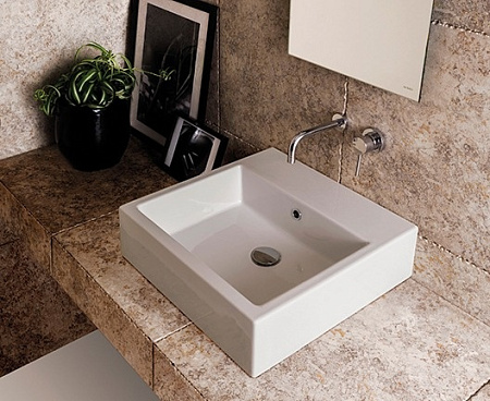 Раковина Globo Stone SCQ51.BI 50*50 белый
