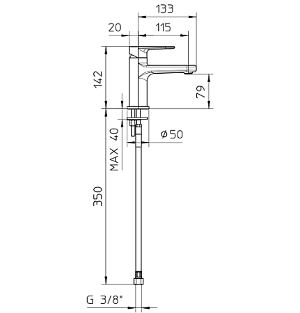 Смеситель Palazzani Wild 08301110 для раковины