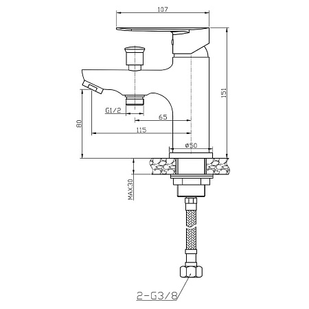 Смеситель Agger Splendid A0902500 для ванны
