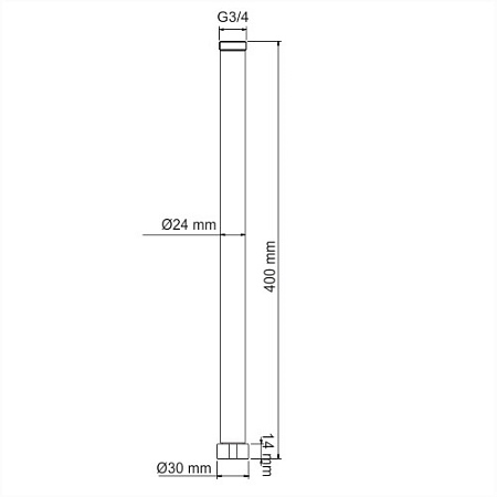 Удлинитель WasserKRAFT A210 для душевой стойки, черный