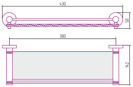 Полка Сунержа Без серии 03-3004-0400 золото