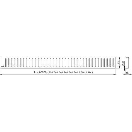 Душевой лоток AlcaPlast APZ1104-650 650 с порогами, с регулируемым краем к стене, вертикальный сток
