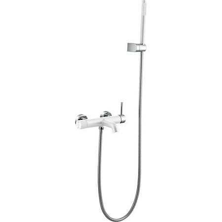 Смеситель Boheme Uno 463-WCR для ванны, белый/хром