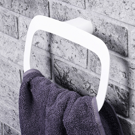 Полотенцедержатель WasserKRAFT Kammel K-8360WHITE кольцо, белый