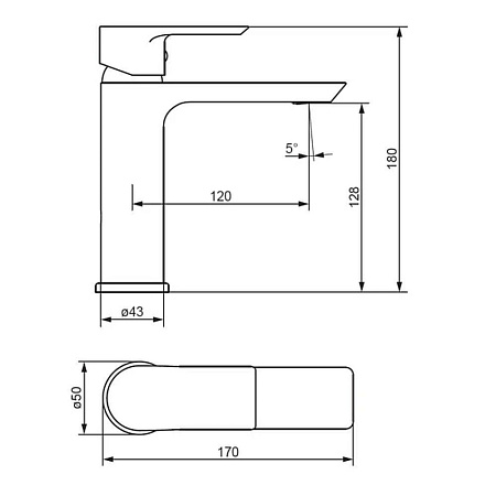 Смеситель Damixa Apollo 470210300 для раковины, черный