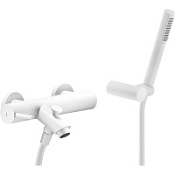 Смеситель Nobili Live LV00110WM для ванны с душем, белый матовый