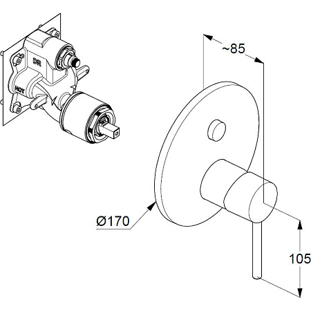 Душевой комплект Kludi Bozz 386710576 хром