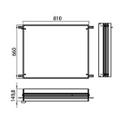 Встраиваемая монтажная рама Emco Asis prestige 9897 000 08 81х66 для зеркального шкафа