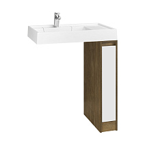 Тумба с раковиной Aquaton Лондри 1A267101LHDY0 20 Дуб кантри/белый