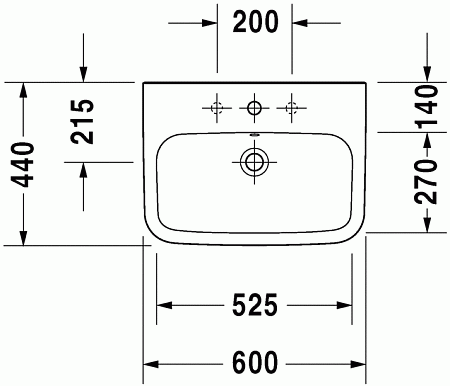 Раковина Duravit DuraStyle 2319600000