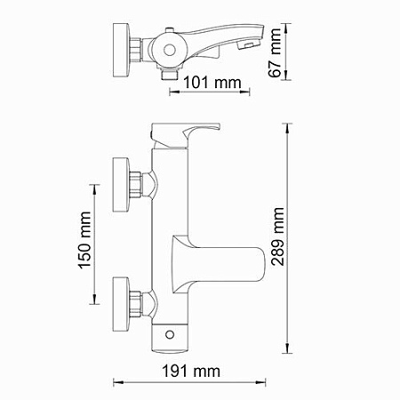 Смеситель WasserKRAFT Berkel 4801 для ванны с коротким изливом